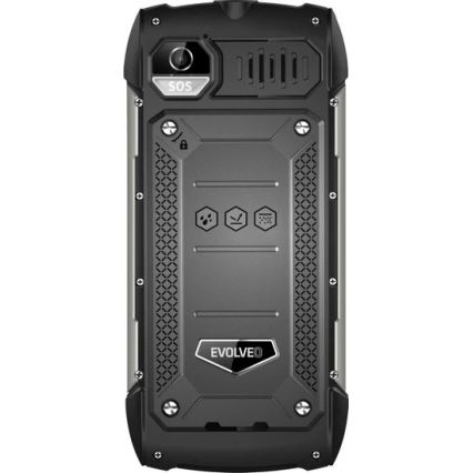 Evolveo - StrongPhone H1, vodoodporen Dual SIM telefon, črno-srebrn