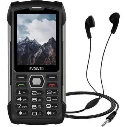 Evolveo - StrongPhone H1, vodoodporen Dual SIM telefon, črno-srebrn