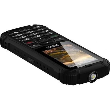 Evolveo - StrongPhone Q1, vodoodporen Dual SIM telefon črne barve