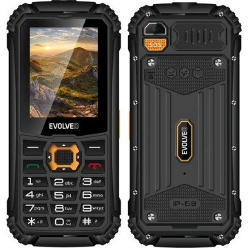 Evolveo - StrongPhone Q1, vodoodporen Dual SIM telefon, črno-oranžen