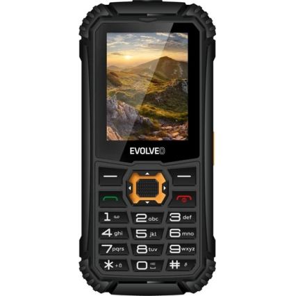 Evolveo - StrongPhone Q1, vodotesen Dual SIM telefon črna/oranžna