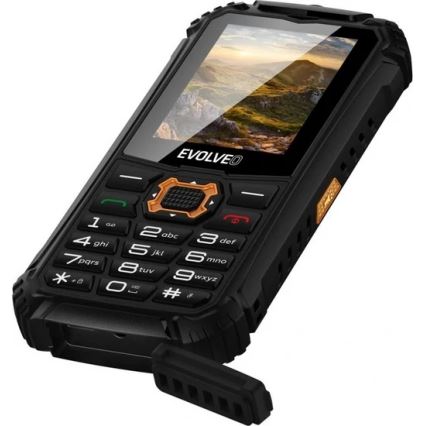 Evolveo - StrongPhone Q1, vodotesen Dual SIM telefon črna/oranžna