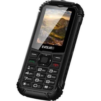 Evolveo - StrongPhone Q1 vodotesen telefon z dvema SIM karticama, črn