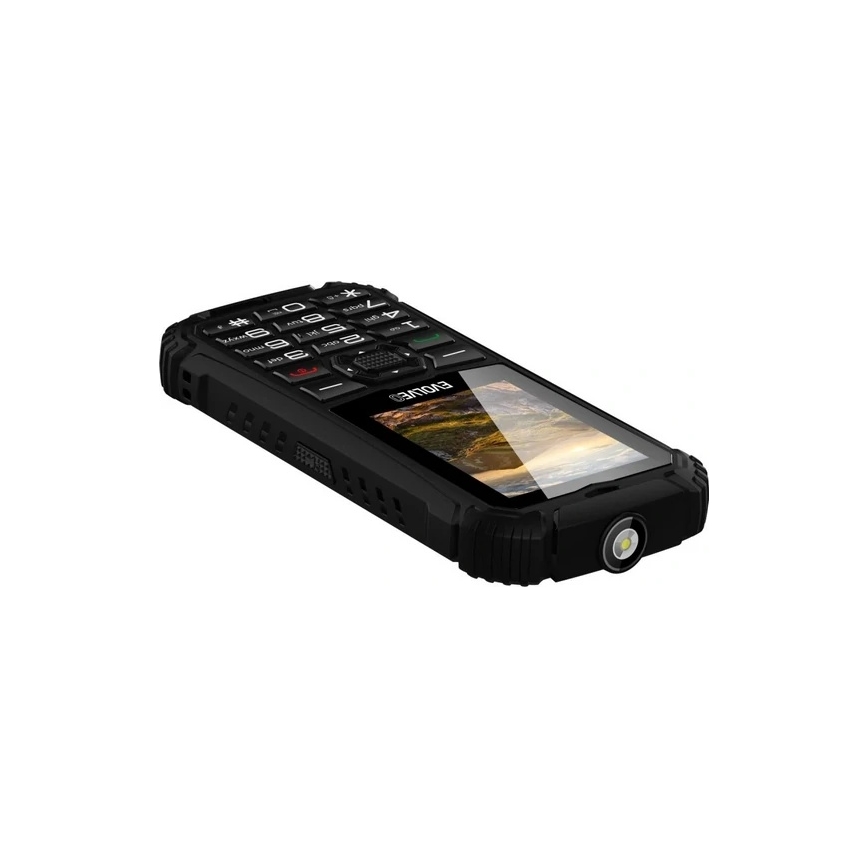 Evolveo - StrongPhone Q1 vodotesen telefon z dvema SIM karticama, črn