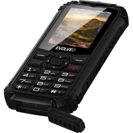 Evolveo - StrongPhone Q1 vodotesen telefon z dvema SIM karticama, črn