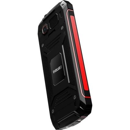 Evolveo - StrongPhone W4, vodoodporen Dual SIM telefon črna/rdeča