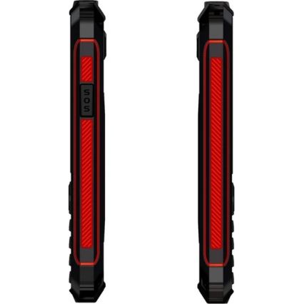 Evolveo - StrongPhone W4, vodoodporen Dual SIM telefon črna/rdeča