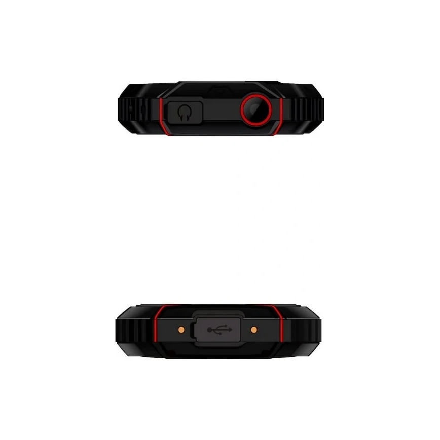 Evolveo - StrongPhone W4, vodoodporen Dual SIM telefon črna/rdeča