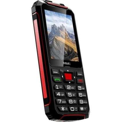 Evolveo - StrongPhone W4, vodoodporen Dual SIM telefon, črno-rdeč
