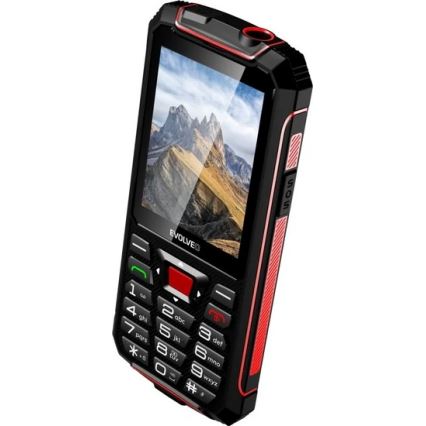Evolveo - StrongPhone W4 vodotesen Dual SIM telefon črna/rdeča