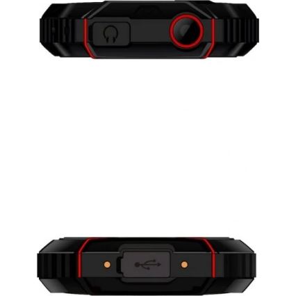 Evolveo - StrongPhone W4 vodotesen Dual SIM telefon črna/rdeča