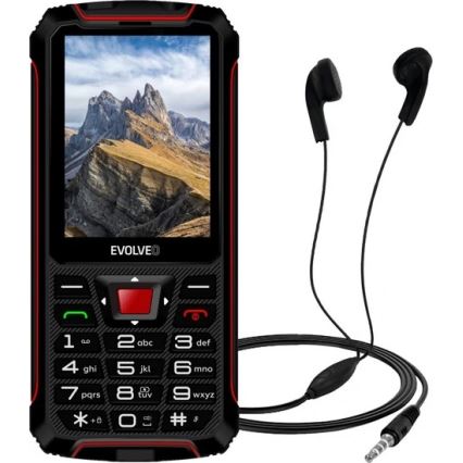 Evolveo - StrongPhone W4 vodotesen Dual SIM telefon črna/rdeča