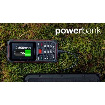 Evolveo - StrongPhone W4 vodotesen Dual SIM telefon črna/rdeča