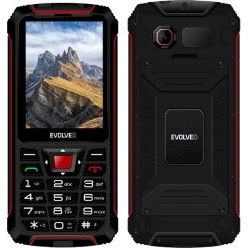 Evolveo - StrongPhone W4, vodotesen Dual SIM telefon, črno-rdeč