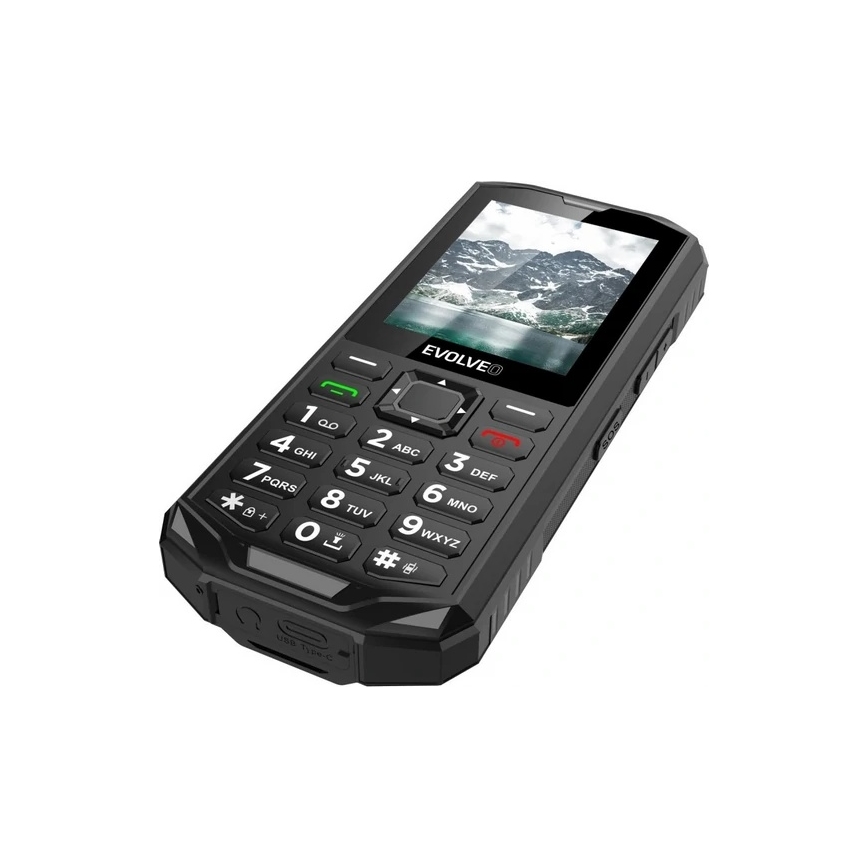 Evolveo - StrongPhone X5, vodoodporen Dual SIM telefon, črno-siv