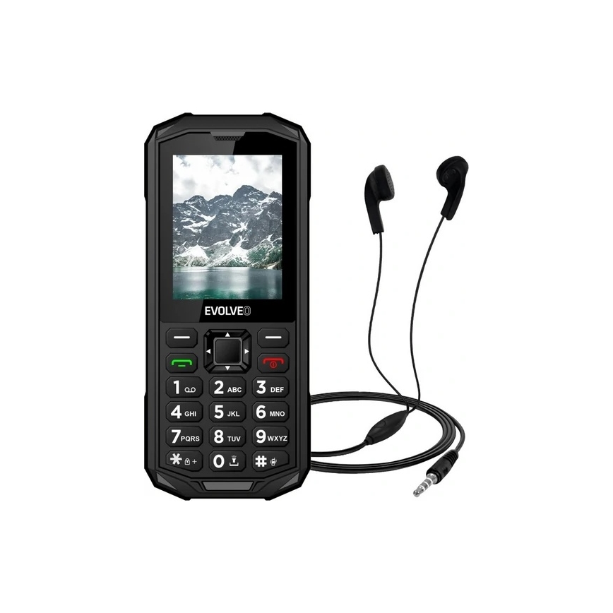 Evolveo - StrongPhone X5, vodotesen Dual SIM telefon v črni/sivi barvi