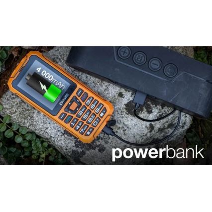 Evolveo - StrongPhone Z6, vodoodporen Dual SIM telefon, oranžen
