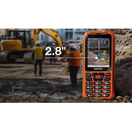 Evolveo - StrongPhone Z6, vodoodporen Dual SIM telefon, oranžen