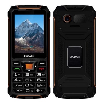 Evolveo - StrongPhone Z6, vodoodporen Dual SIM telefon v črni/oranžni