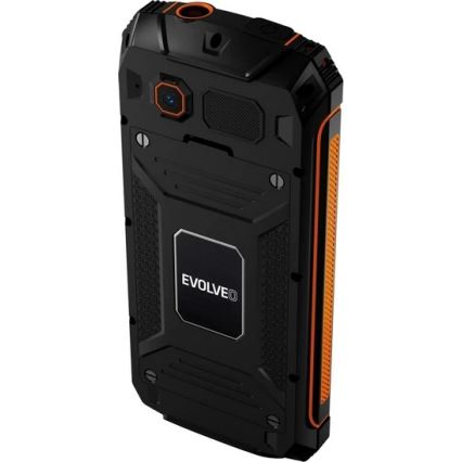 Evolveo - StrongPhone Z6, vodoodporen Dual SIM telefon v črni/oranžni