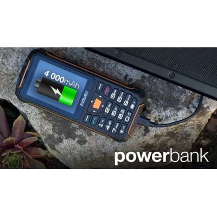 Evolveo - StrongPhone Z6, vodoodporen Dual SIM telefon v črni/oranžni