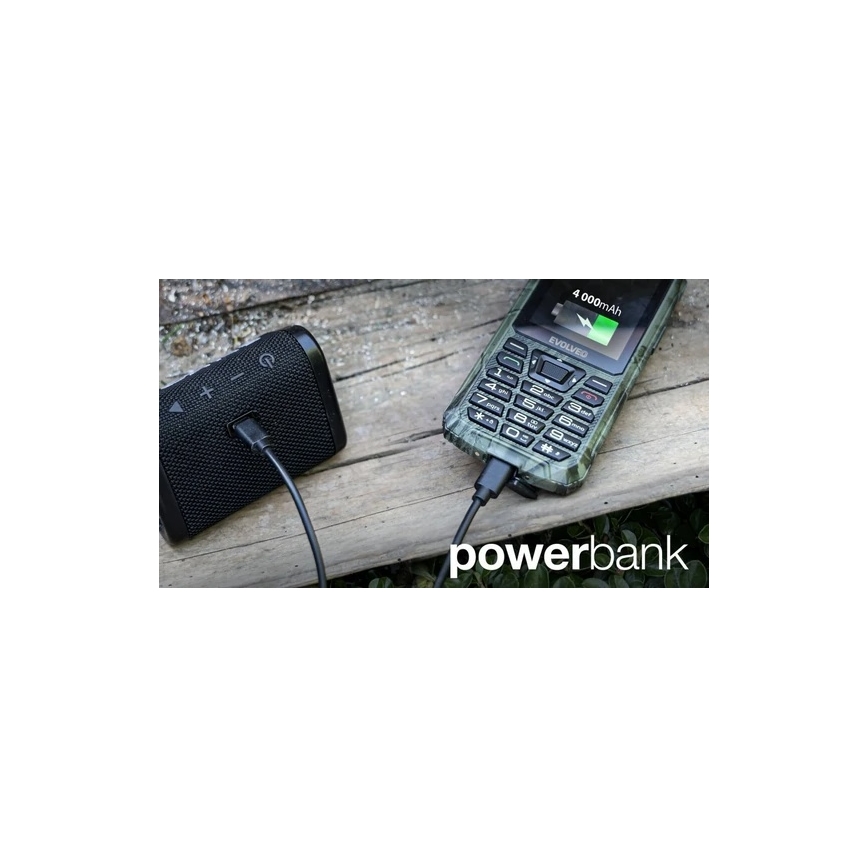 Evolveo - StrongPhone Z6, vodoodporen Dual SIM telefon v lovski kamuflaži