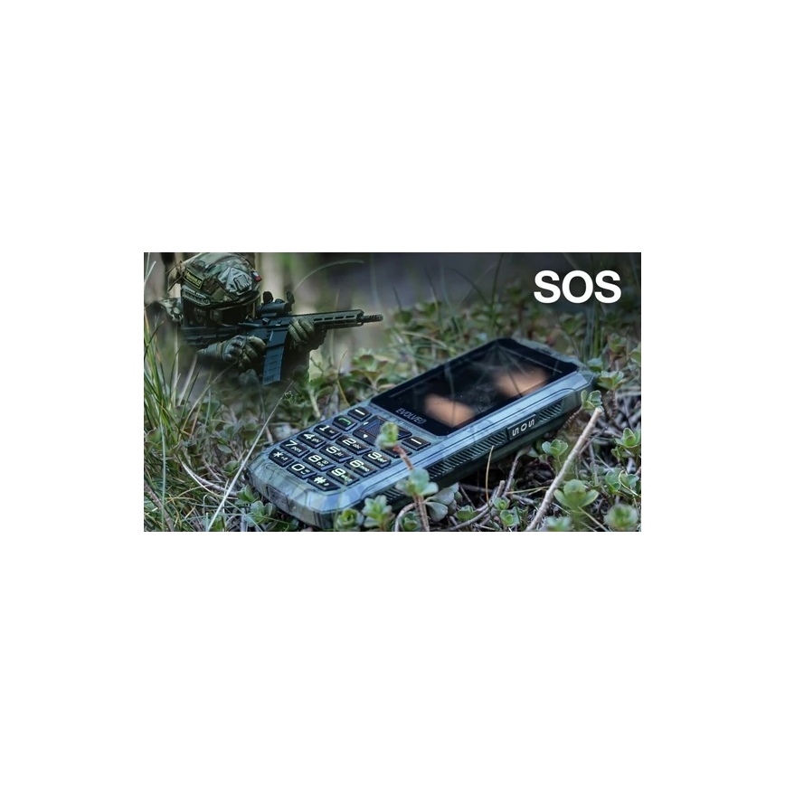 Evolveo - StrongPhone Z6, vodoodporen Dual SIM telefon v lovski kamuflaži