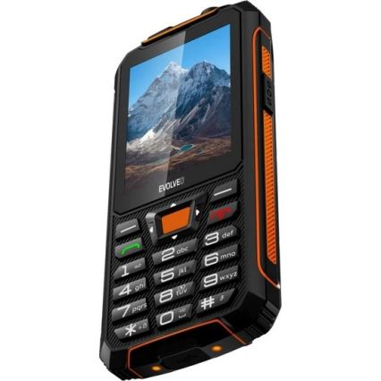 Evolveo - StrongPhone Z6, vodotesen Dual SIM telefon, črna/oranžna