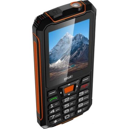 Evolveo - StrongPhone Z6, vodotesen Dual SIM telefon, črna/oranžna