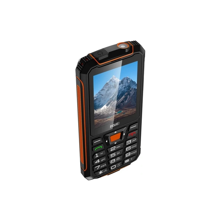 Evolveo - StrongPhone Z6, vodotesen Dual SIM telefon, črna/oranžna