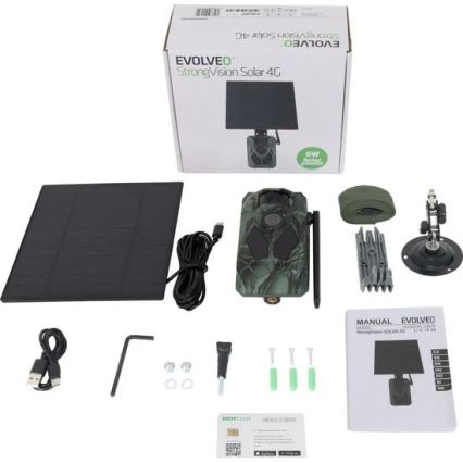 Evolveo - StrongVision Solar 4G, fotopast 4G z aplikacijo in sončnim panelom