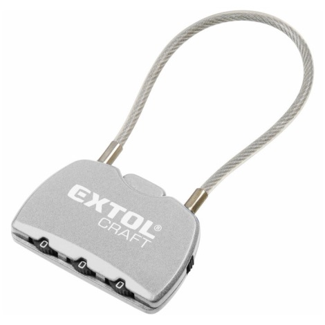 Extol - Kombinirana ključavnica na vrvici s trimestno kodo