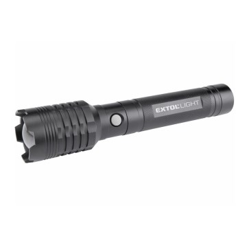 Extol - LED Polnilna baterijska svetilka s powebankom LED/60W/4000 mAh/5V 4000 lm črna
