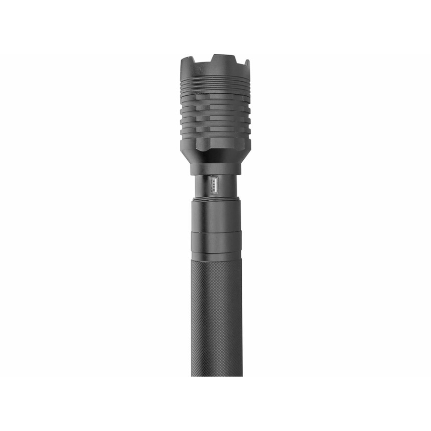 Extol - LED Polnilna baterijska svetilka s powebankom LED/60W/4000 mAh/5V 4000 lm črna
