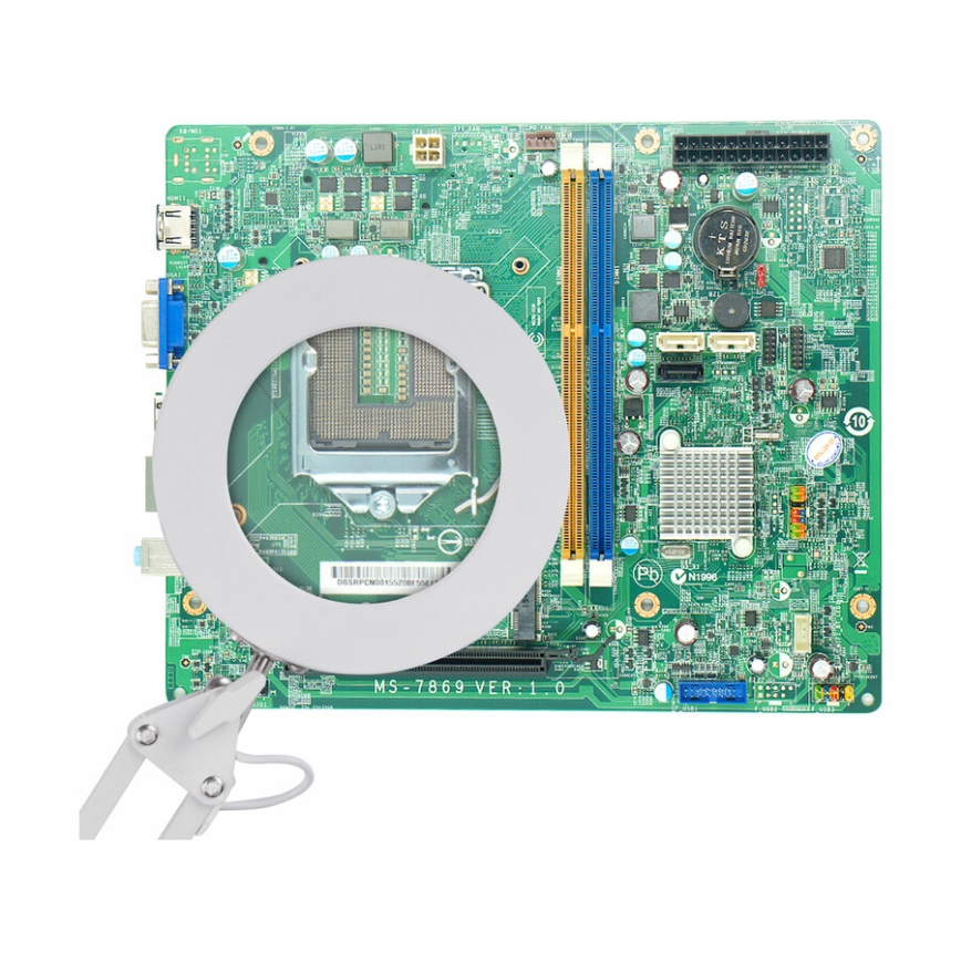 Extol - LED Zatemnitvena namizna svetilka s povečevalnim steklom LED/8W/5V 2900/4500/7500K bela