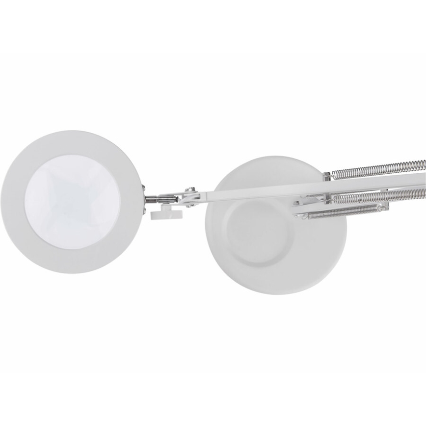 Extol - LED Zatemnitvena namizna svetilka s povečevalnim steklom LED/8W/5V 2900/4500/7500K bela