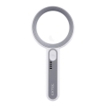 Extol - LED Zatemnjiva polnilna lupa z LED-osvetlitvijo/650 mAh bela/siva