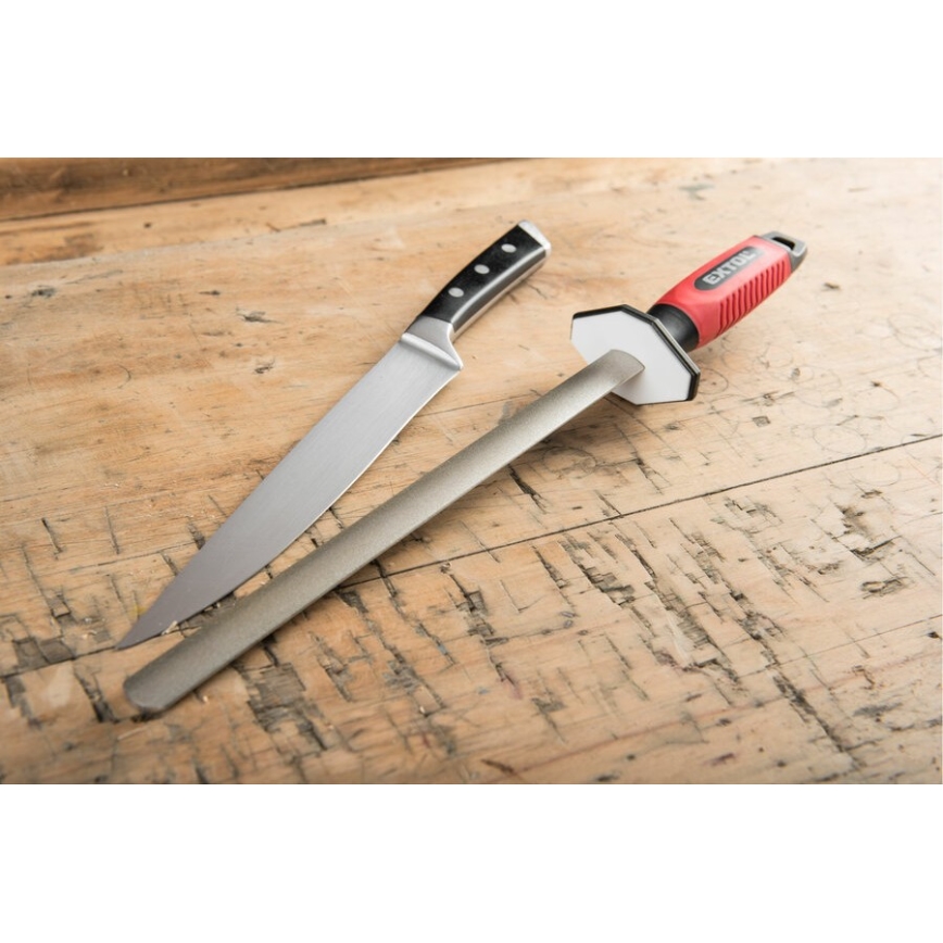 Extol Premium - Brusilno jeklo s plastjo diamantnega prahu 26 cm P400