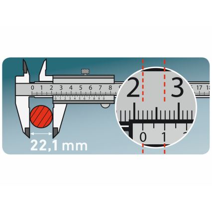 Extol Premium - Drsni kovinski merilnik 0-150 mm