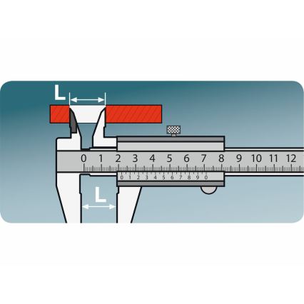 Extol Premium - Drsni kovinski merilnik 0-150 mm