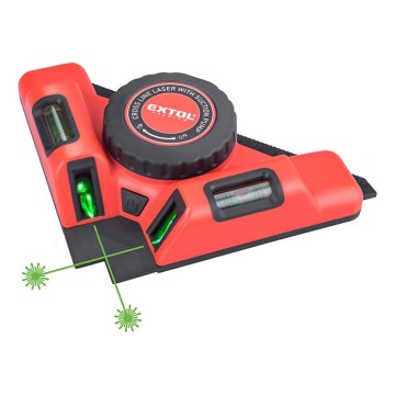 Extol Premium - Laserski kotnik 90° z električnim vakuumskim modulom 5V/1000 mAh