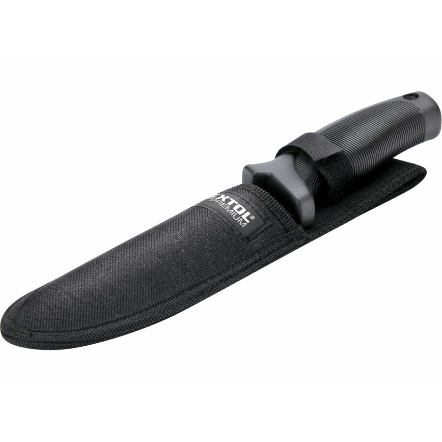 Extol Premium - Lovski nož črna/nerjaveče jeklo 15 cm