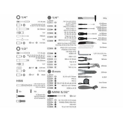 Extol - Set orodja 303 kom.