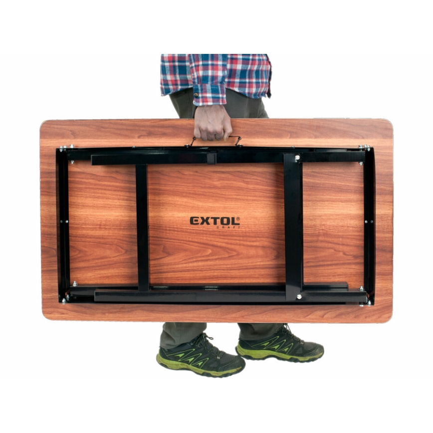 Extol - Zložljiva delovna miza 100x60 cm rjava/črna