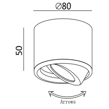 Fabas 3430/71/102 - LED Reflektor ANZIO 1xLED/6W/230V