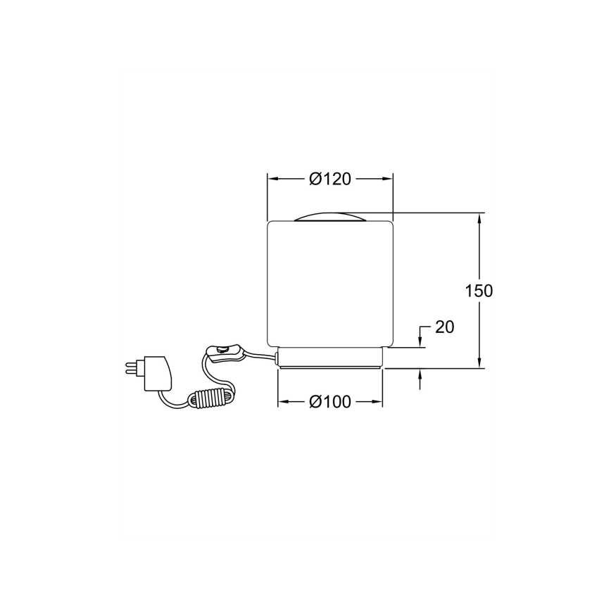 Fabas Luce 3257-30-178 - LED Zatemnitvena namizna svetilka SIMI LED/8W/230V mat krom