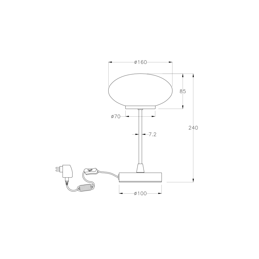 Fabas Luce 3339-30-178 - LED Zatemnitvena namizna svetilka na dotik JAP LED/5W/230V mat krom