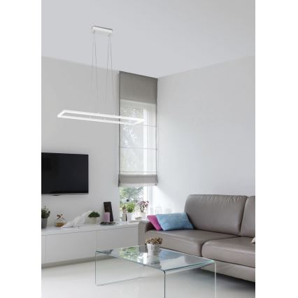 Fabas Luce 3394-43-102 - LED Zatemnitveni lestenec na vrvici BARD LED/52W/230V 4000K bela