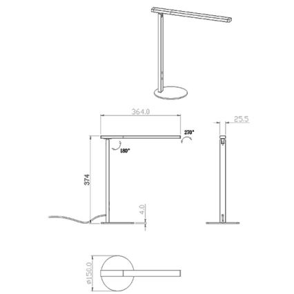 Fabas Luce 3550-30-101 - LED Zatemnitvena namizna svetilka IDEAL LED/10W/230V 3000-6000K črna