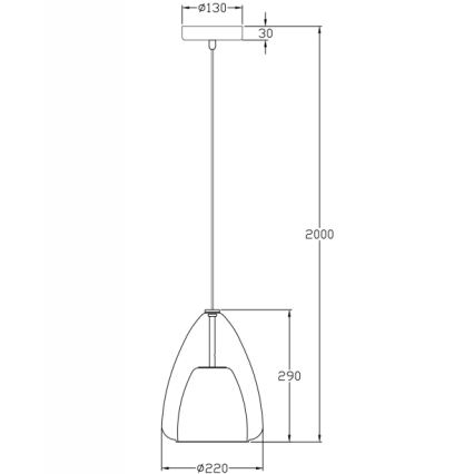 Fabas Luce 3673-40-125 - Lestenec na vrvici BRITTON 1xE27/40W/230V zlata